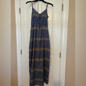 Blue Boho maxi dress - size Small